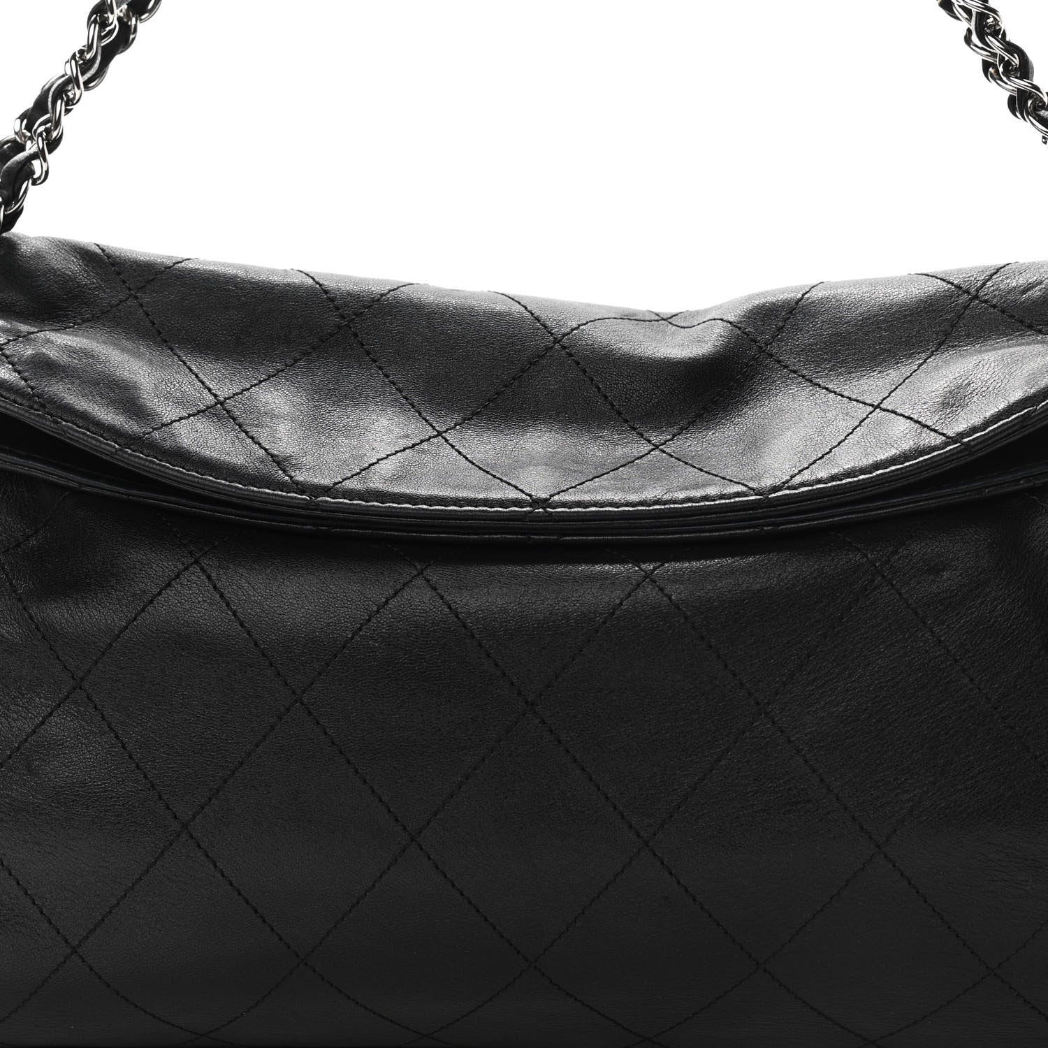 Chanel Lambskin Stitched Medium Ultimate Soft Tote Black 8 of 11