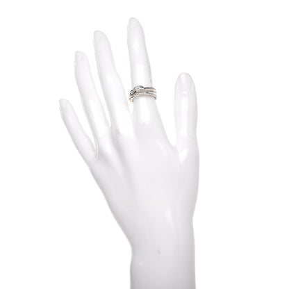 David Yurman Sterling Silver Diamond X Crossover Ring 49 4.75 2 of 5