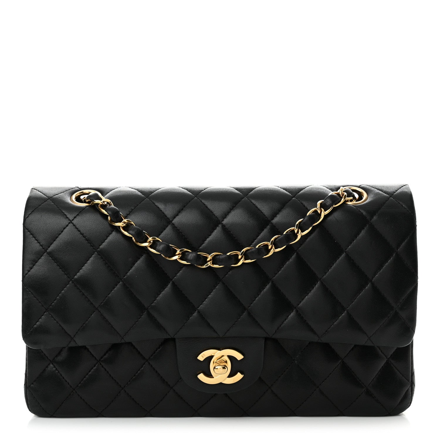 Chanel Lambskin Quilted Medium Double Flap Black 1 of 19