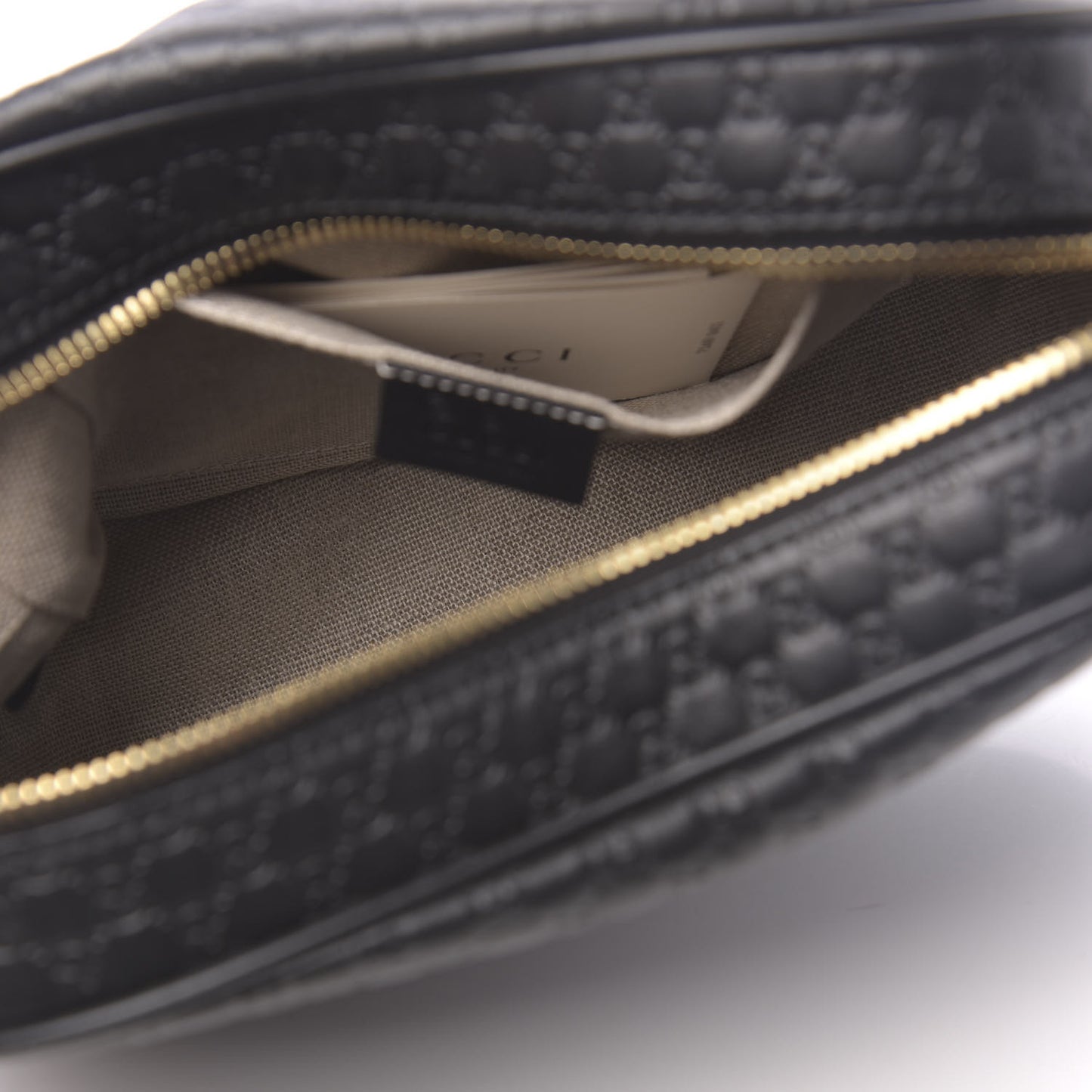 Microguccissima Mini Bree Messenger Bag Black