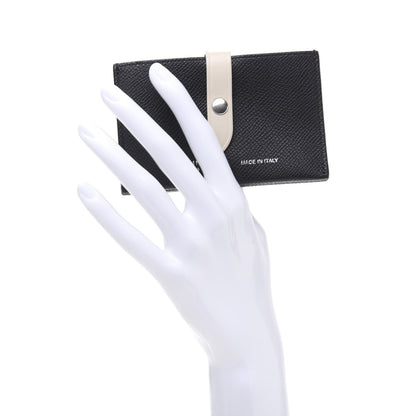Celine Grained Shiny Calfskin Accordion Card Holder Black Chalk 2 of 8