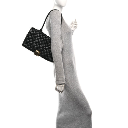 Bottega Veneta Calfskin Intreccio Rumple Desiree Shoulder Bag Black 2 of 12