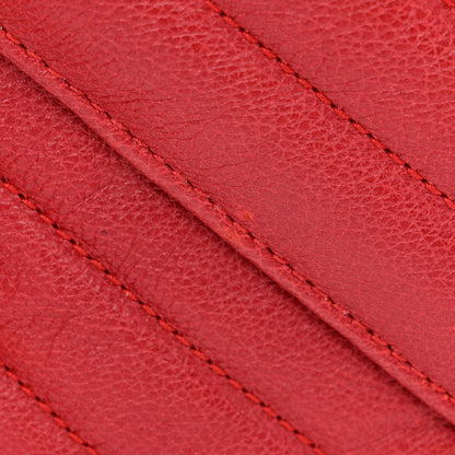 Saint Laurent SAINT LAURENT Sheepskin Matelasse Chevron Monogram College Chain Wallet New Red 11 of 18
