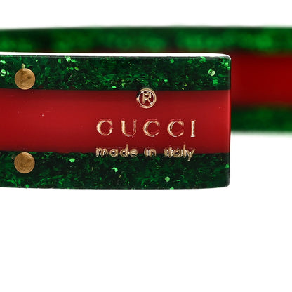Gucci Crystal Web Cuff 18 Green Red 4 of 5