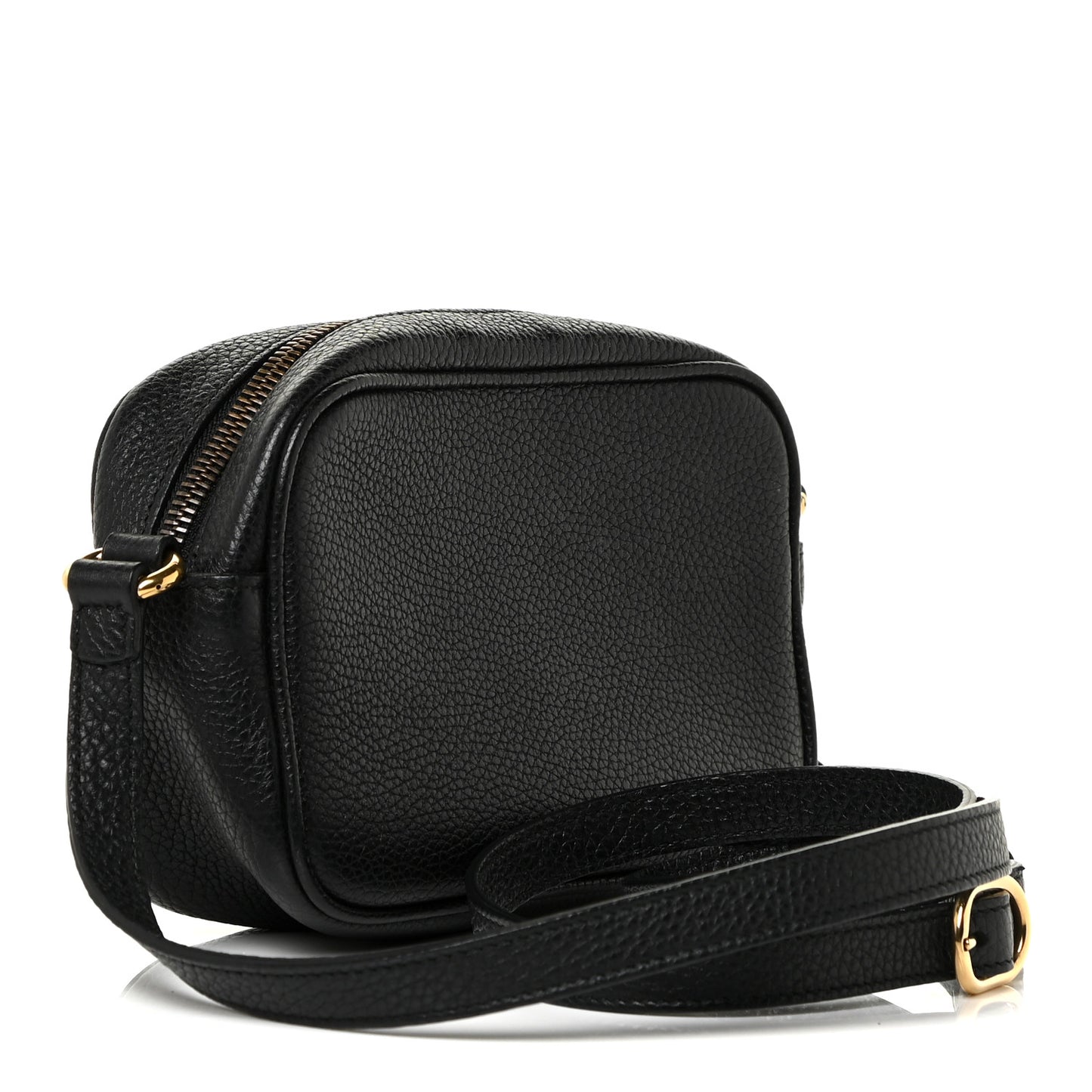 Pebbled Calfskin Mini Soho Disco Bag Black