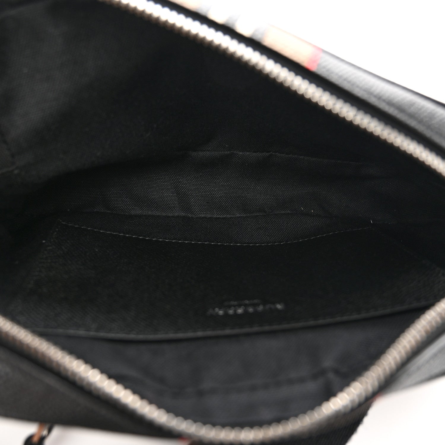 Burberry Calfskin Icon Stripe Bum Bag Black 5 of 11