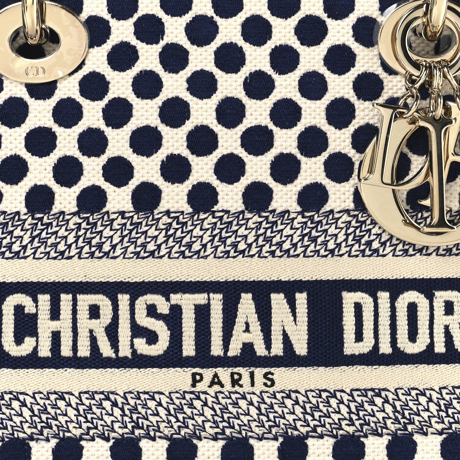 Christian Dior Canvas Medium DiorAmour Dots Lady D-Lite Blue 7 of 9