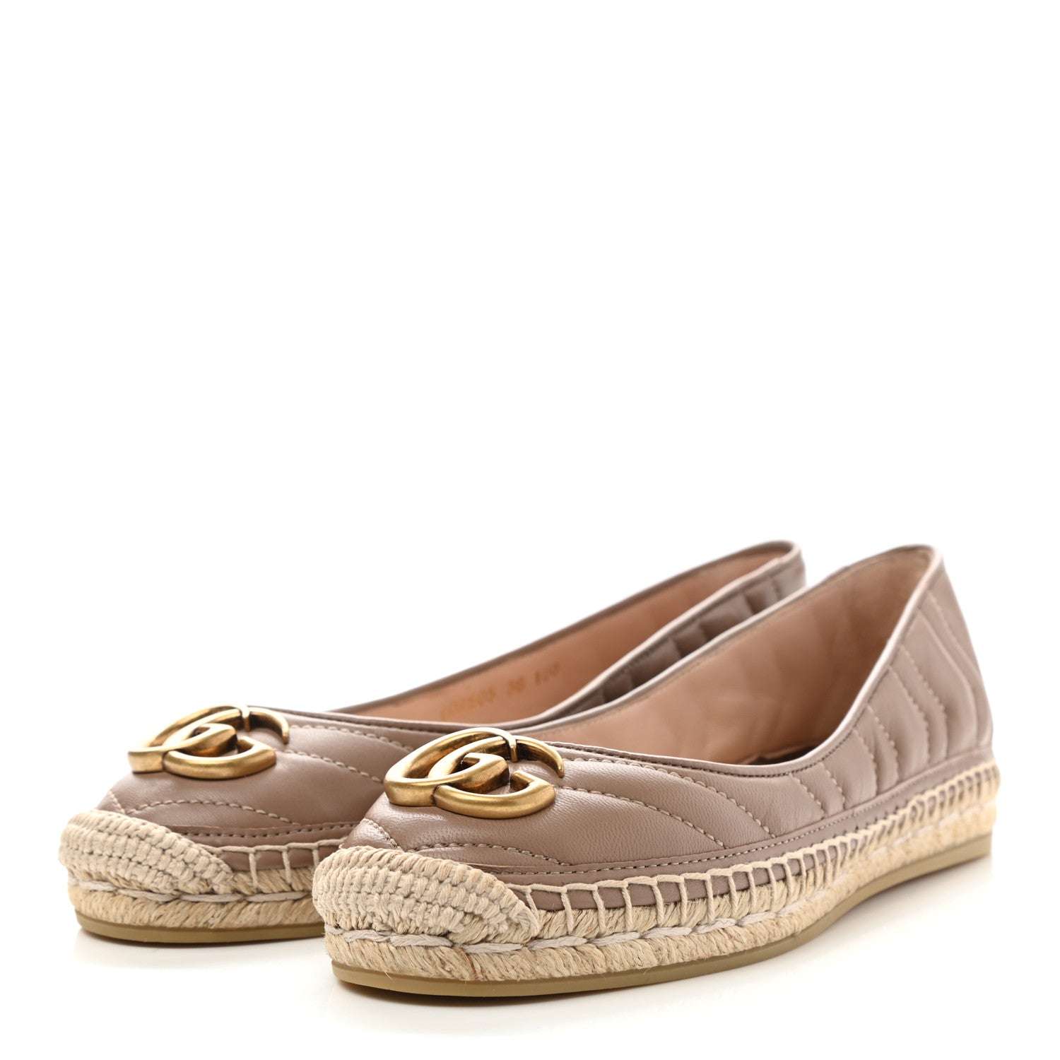 Gucci Nappa Matelasse GG Marmont Espadrilles 36 Porcelain Rose 3 of 10