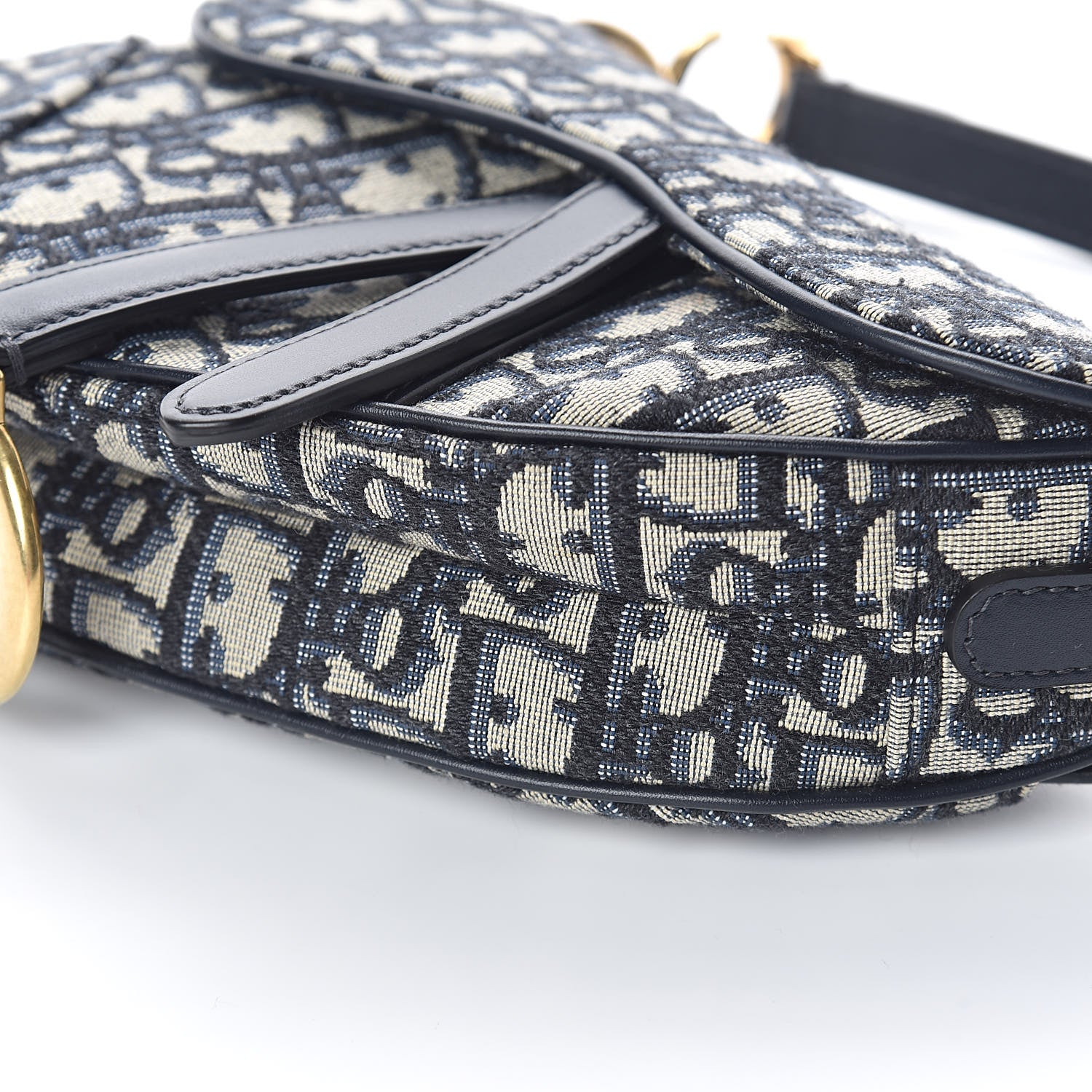 Christian Dior Oblique Mini Saddle Bag Blue 8 of 8