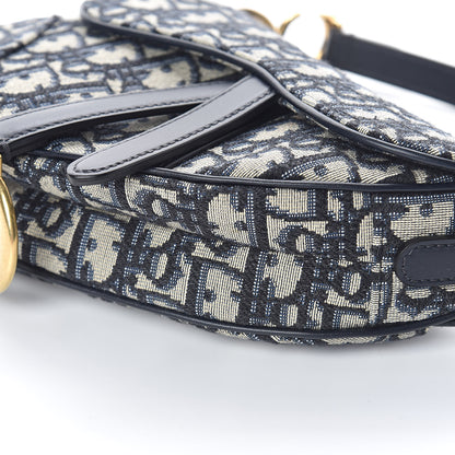 Christian Dior Oblique Mini Saddle Bag Blue 8 of 8