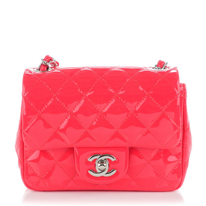 Chanel Patent Quilted Mini Square Flap Pink 1 of 8