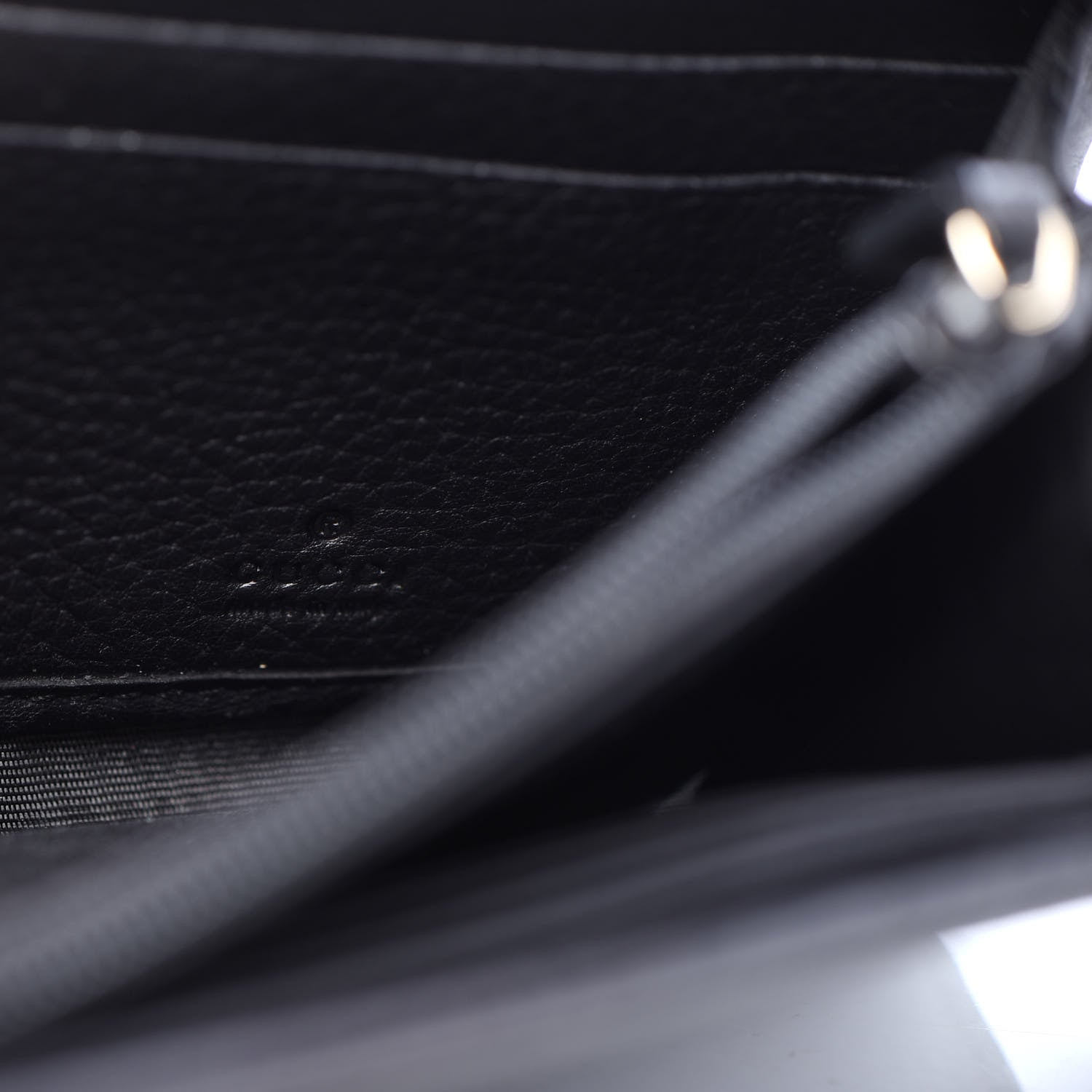 Gucci Pebbled Calfskin Large Soho Continental Wallet Black 8 of 10