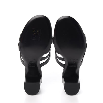 Hermes Calfskin Epsom Amica Sandals 38.5 Black 5 of 9