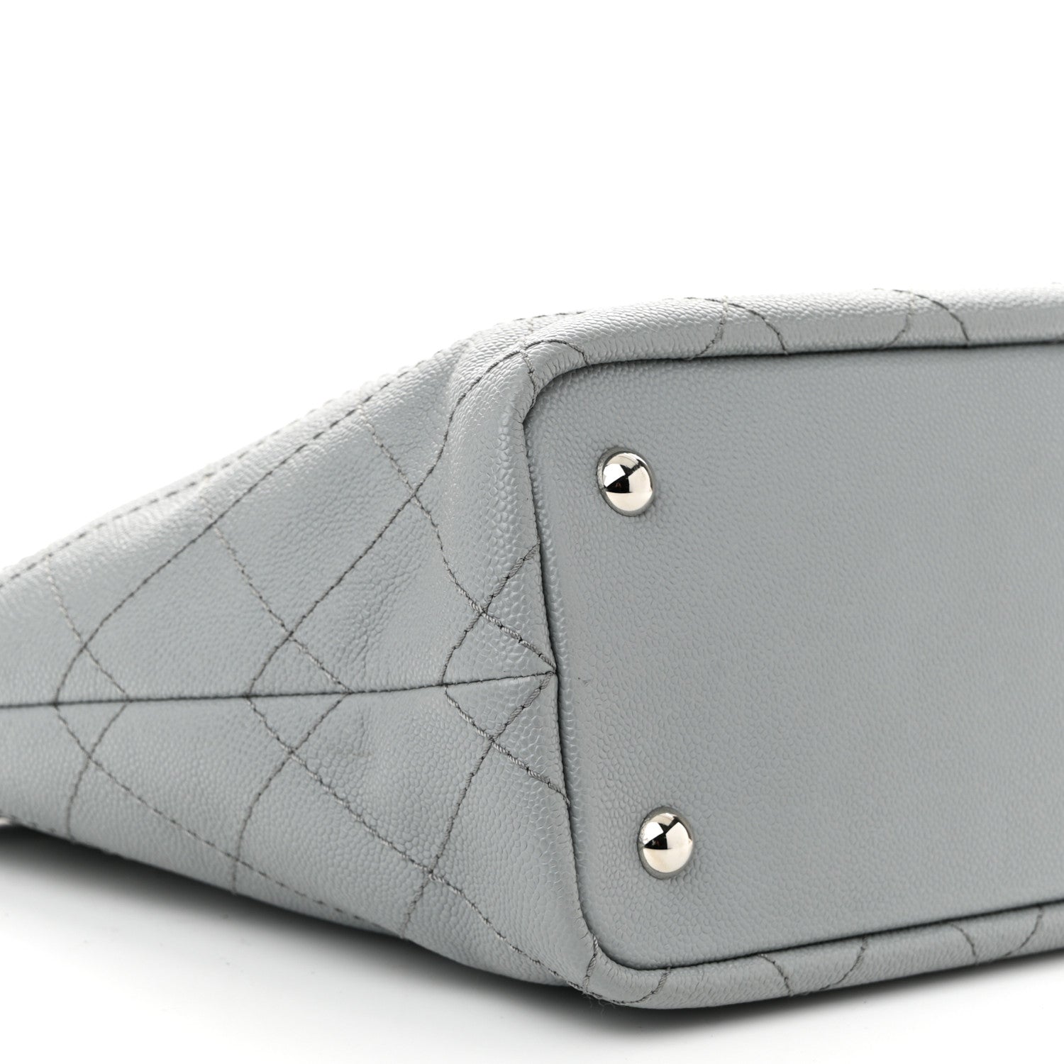 Chanel Grained Calfskin Shopping Fever Tote Grey Black 10 of 12