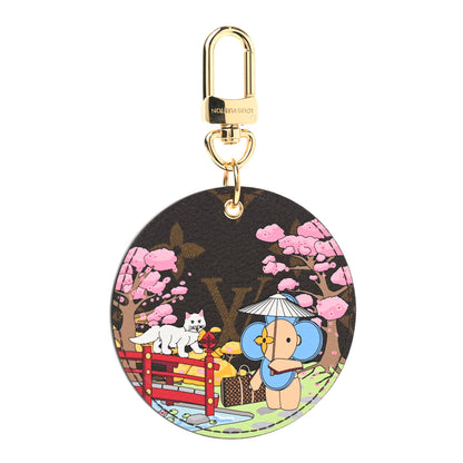 Louis Vuitton Monogram 2021 Christmas Animation Japanese Garden Bag Charm Key Ring Wisteria Pink 1 of 4