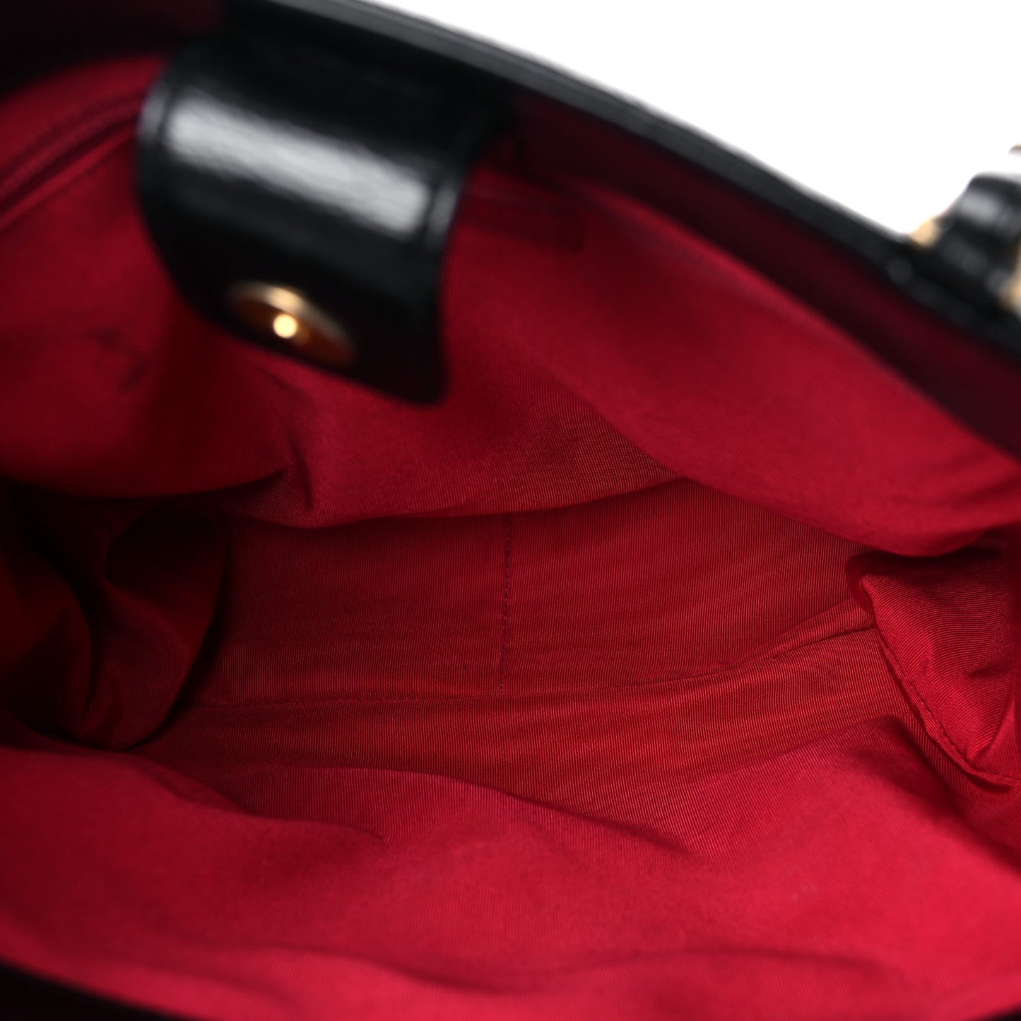 Shiny Aged Calfskin North South Shopping Bag Black