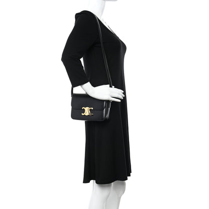 Celine Shiny Calfskin Teen Triomphe Black 2 of 9