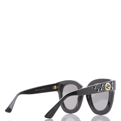 Gucci Acetate Stars Cat Eye Sunglasses GG0116S Black 4 of 7
