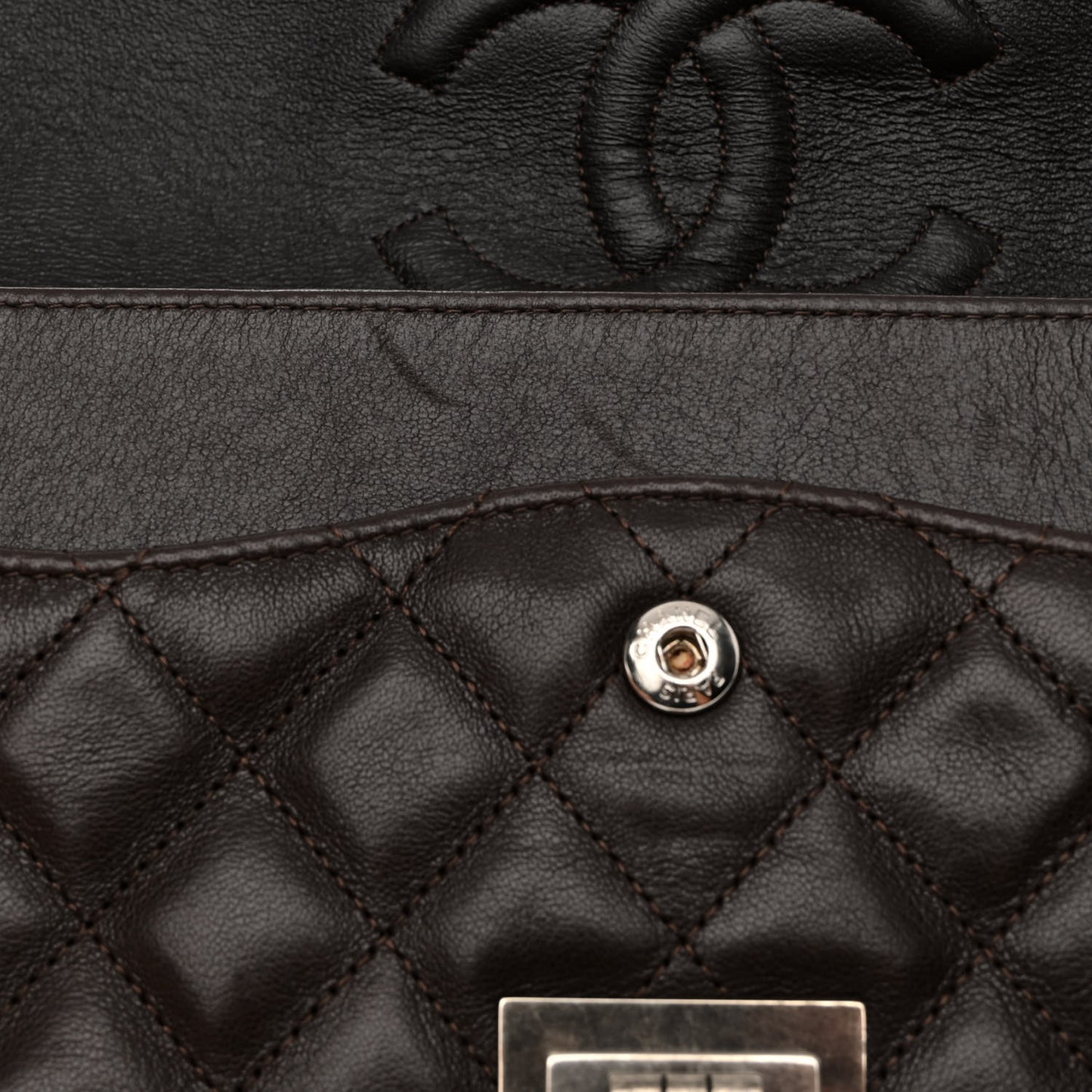 Goatskin Quilted 2.55 Reissue 225 Flap Dark Brown