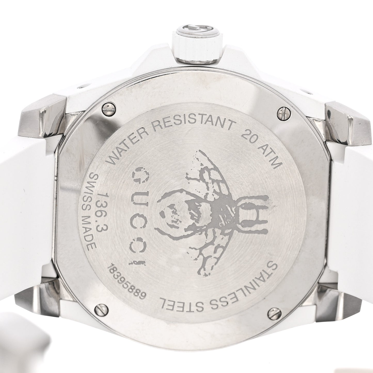 Stainless Steel Rubber 40mm Dive Quartz Watch White