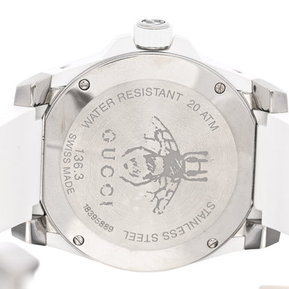 Gucci Stainless Steel Rubber 40mm Dive Quartz Watch White 4 of 4