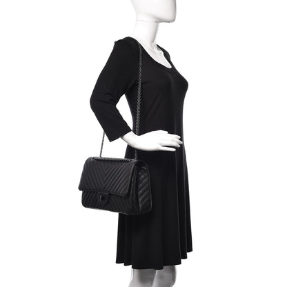 Chanel Sheepskin Chevron Quilted 2.55 Reissue 227 Flap So Black 3 of 11