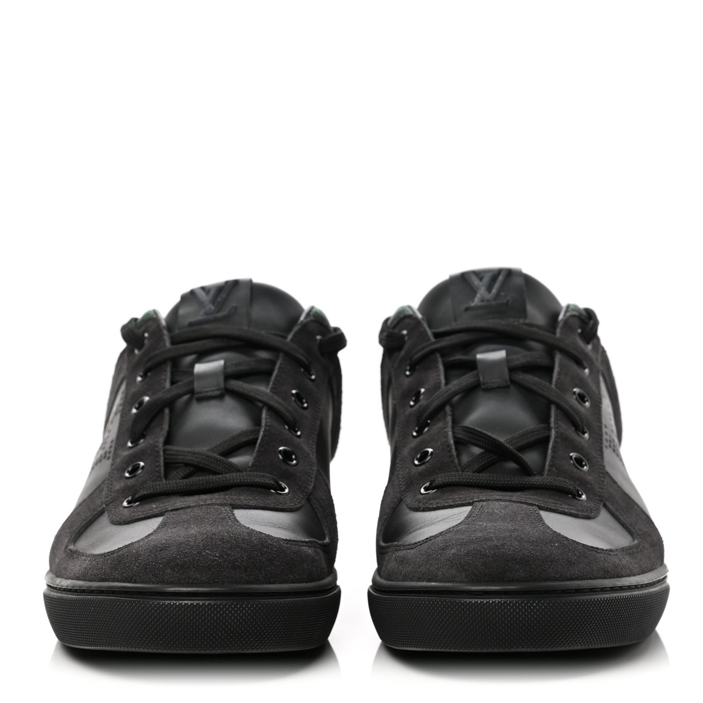 Suede Calfskin Dream On Low Top Sneakers 9 Black Green