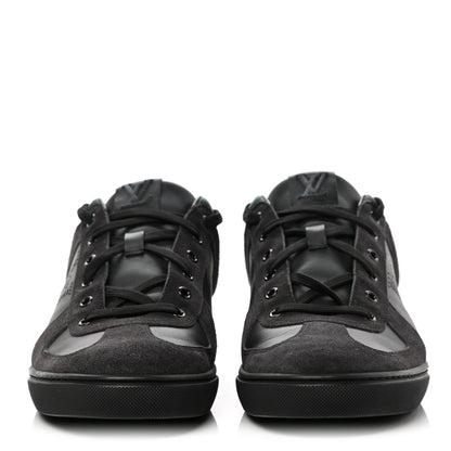 Louis Vuitton Suede Calfskin Dream On Low Top Sneakers 9 Black Green 2 of 12