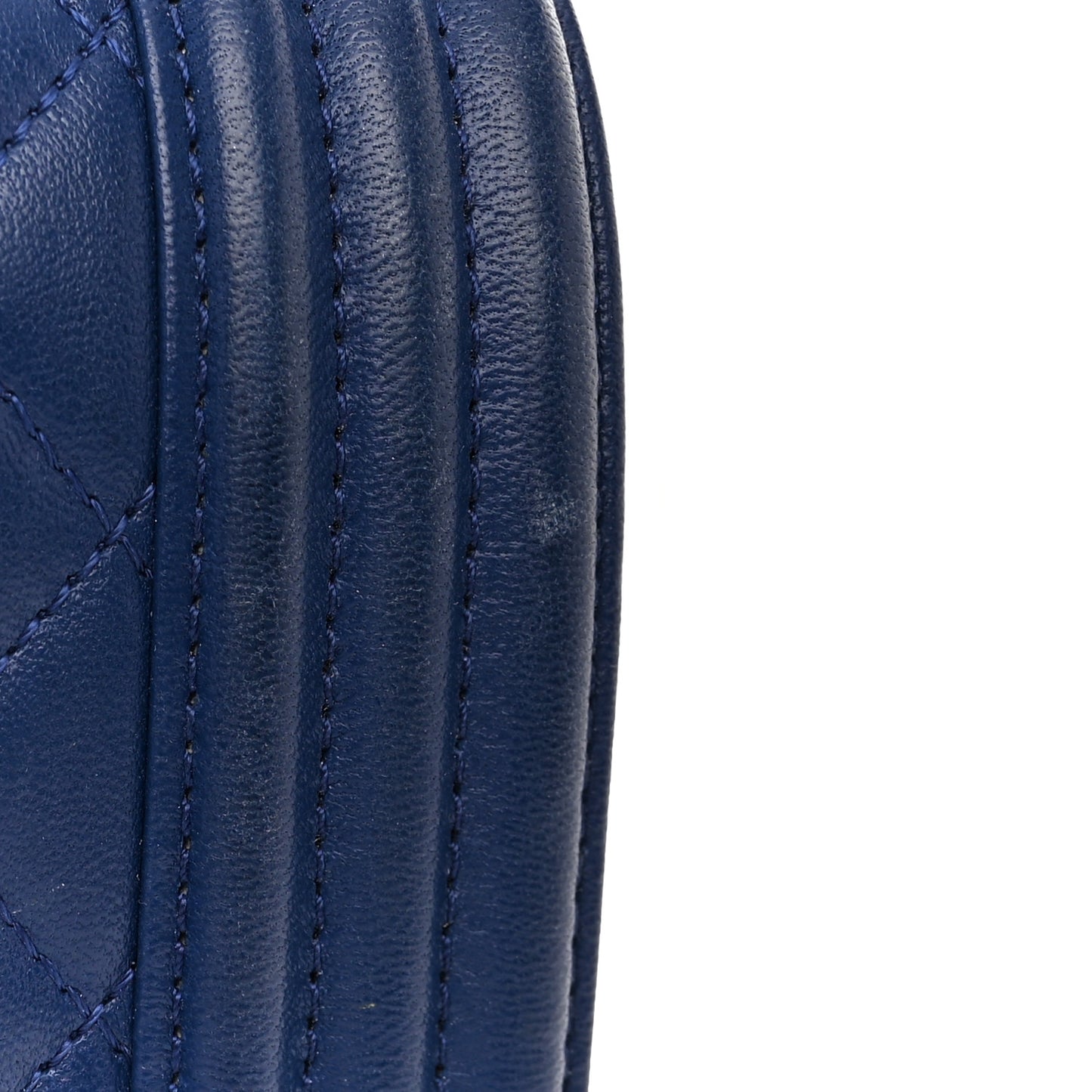 Lambskin Quilted Medium Boy Flap Blue