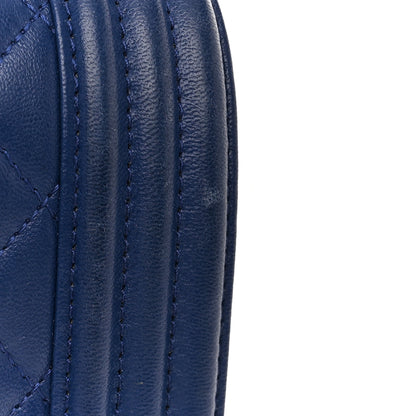 Chanel Lambskin Quilted Medium Boy Flap Blue 11 of 16
