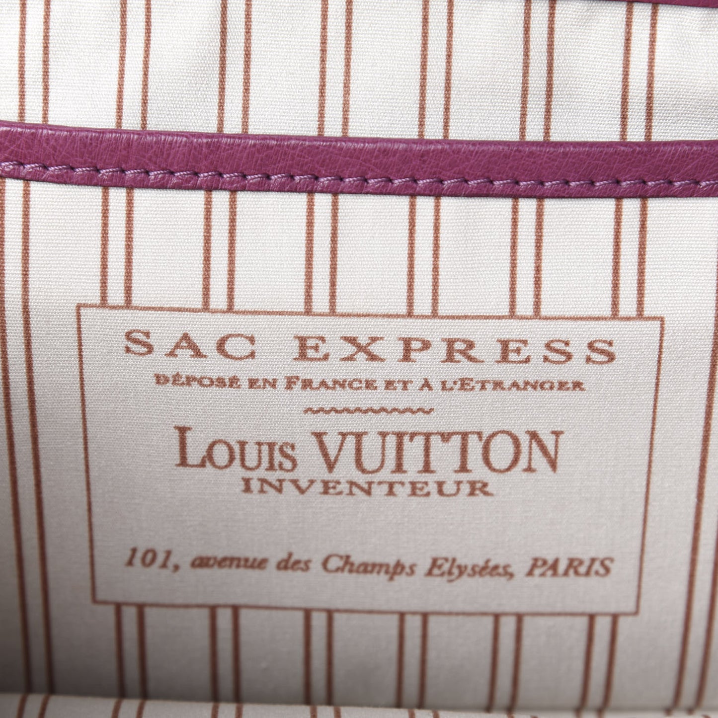 Toile Ostrich Trianon Sac Express GM Lilac