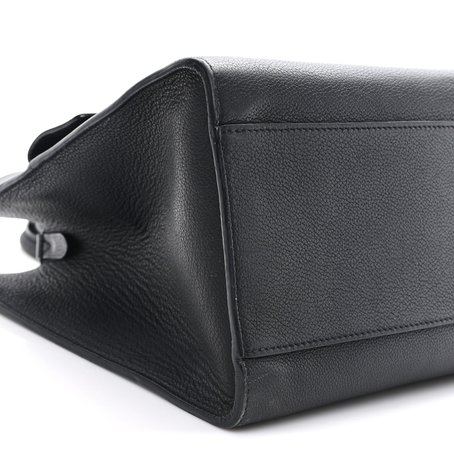 Soft Calfskin Lockme Tote MM Black