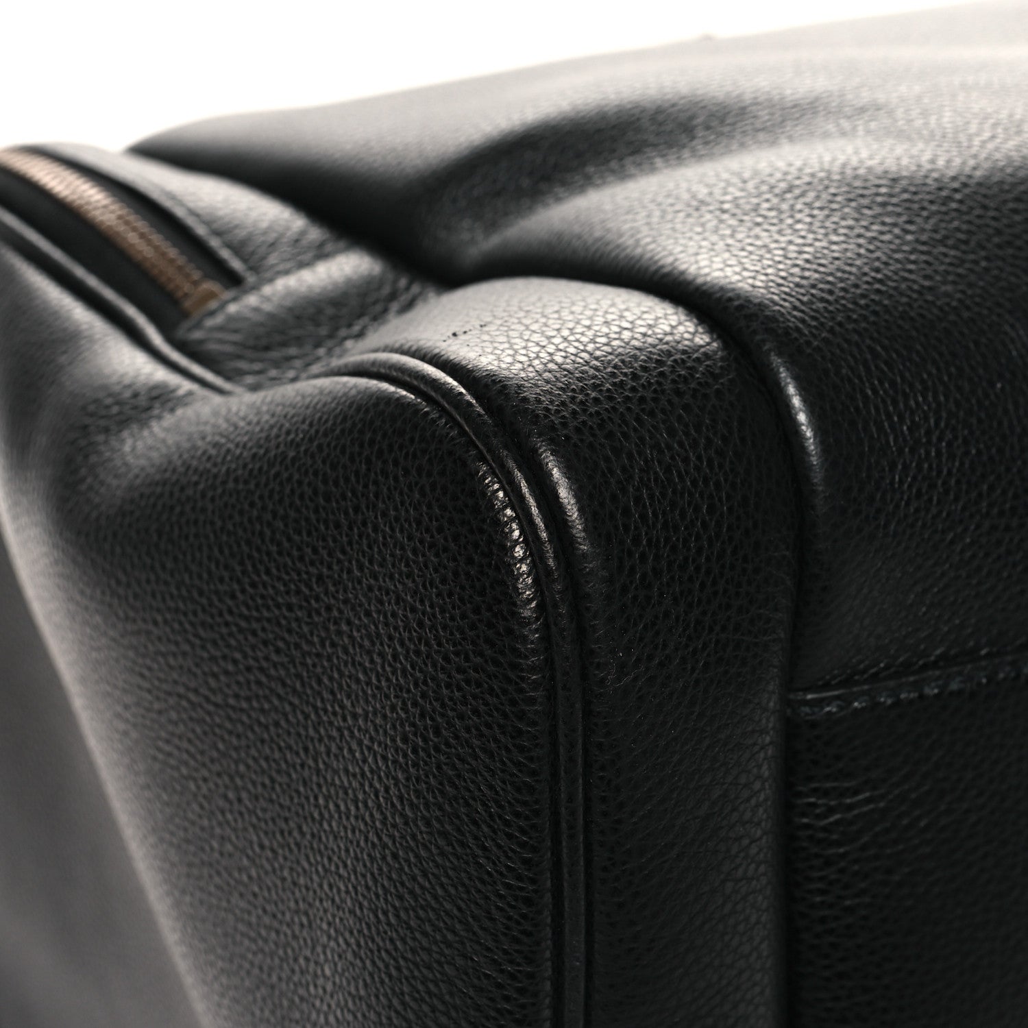 Gucci Grained Calfskin Logo Duffle Bag Black 8 of 11