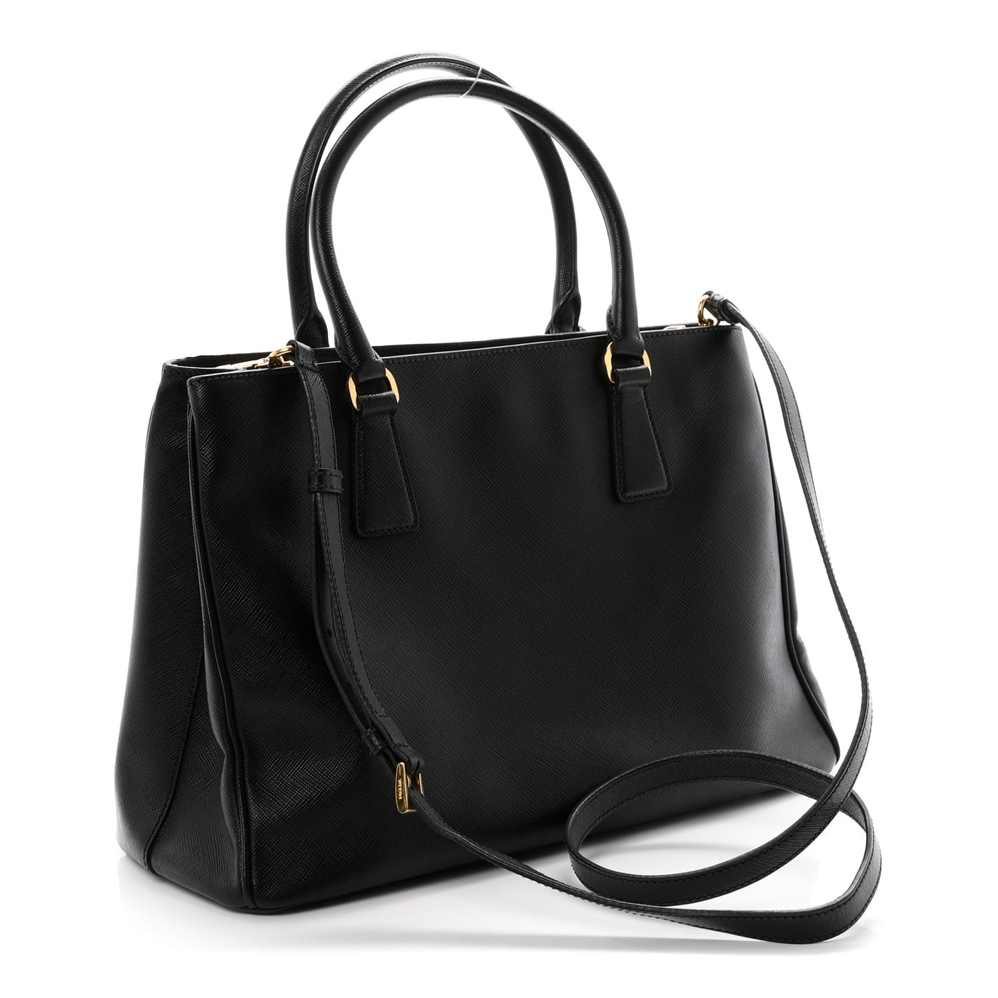 Saffiano Lux Medium Tote Black