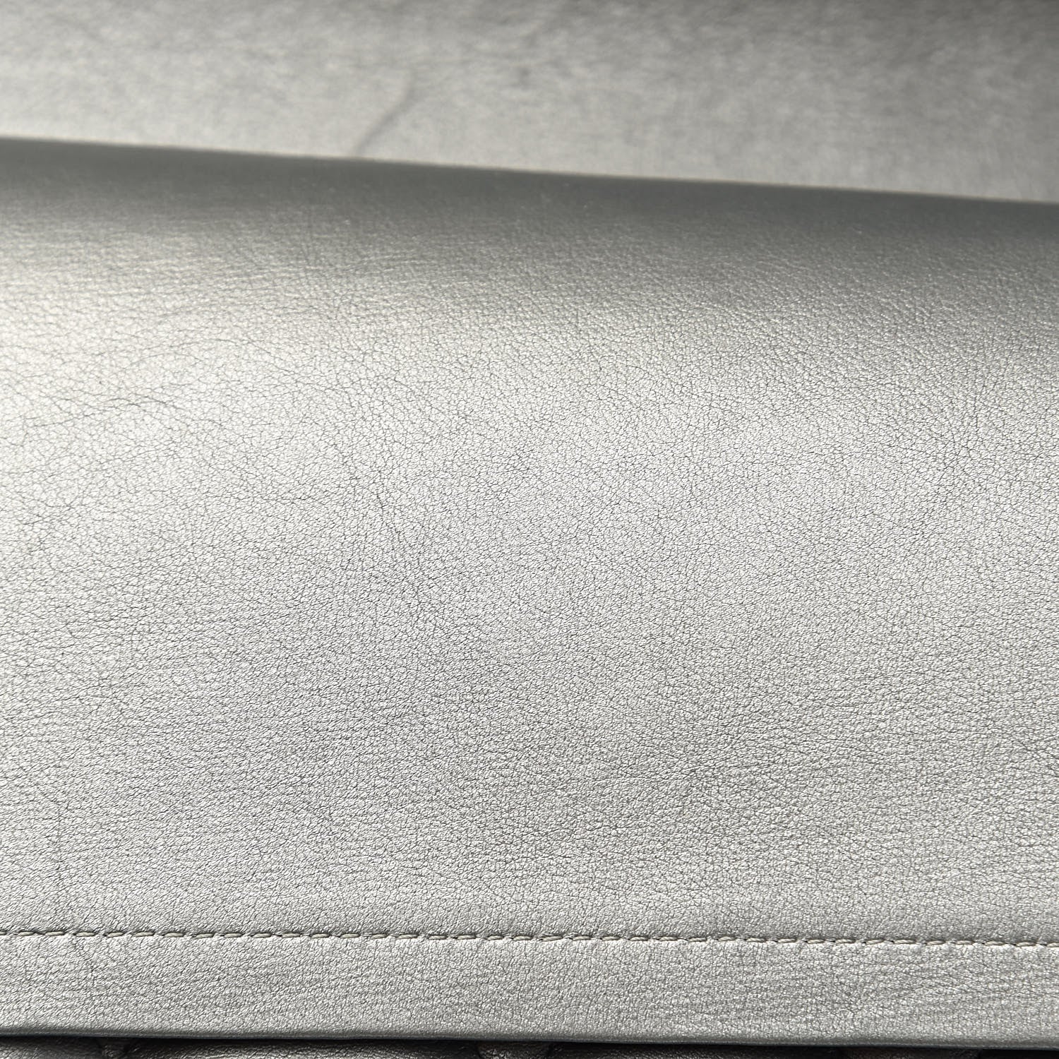 Chanel Metallic Calfskin Quilted Jumbo Double Flap Silver 12 of 20