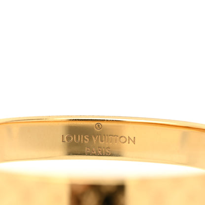 Louis Vuitton Brass Monogram Nanogram Cuff S Gold 4 of 5