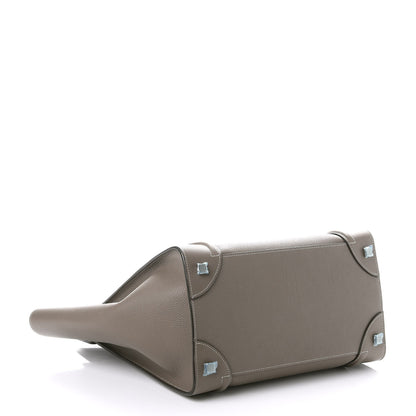 Celine Drummed Calfskin Mini Luggage Souris 4 of 9