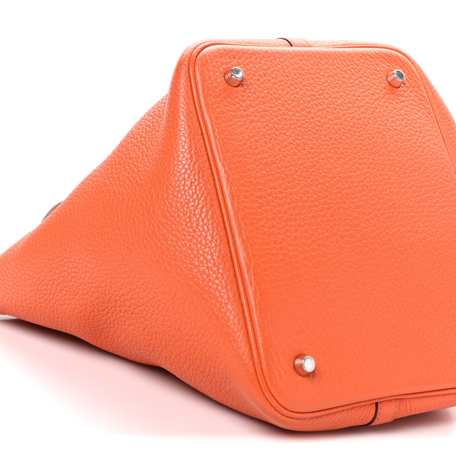 Hermes Taurillon Clemence Picotin Lock 22 MM Orange 9 of 10