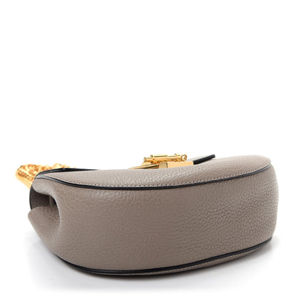 Chloe Grained Lambskin Mini Drew Shoulder Bag Motty Grey 4 of 9
