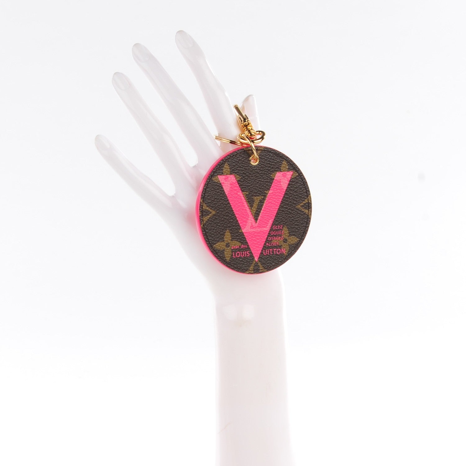 Louis Vuitton Monogram Illustre V Bag Charm Key Ring Grenade 2 of 6