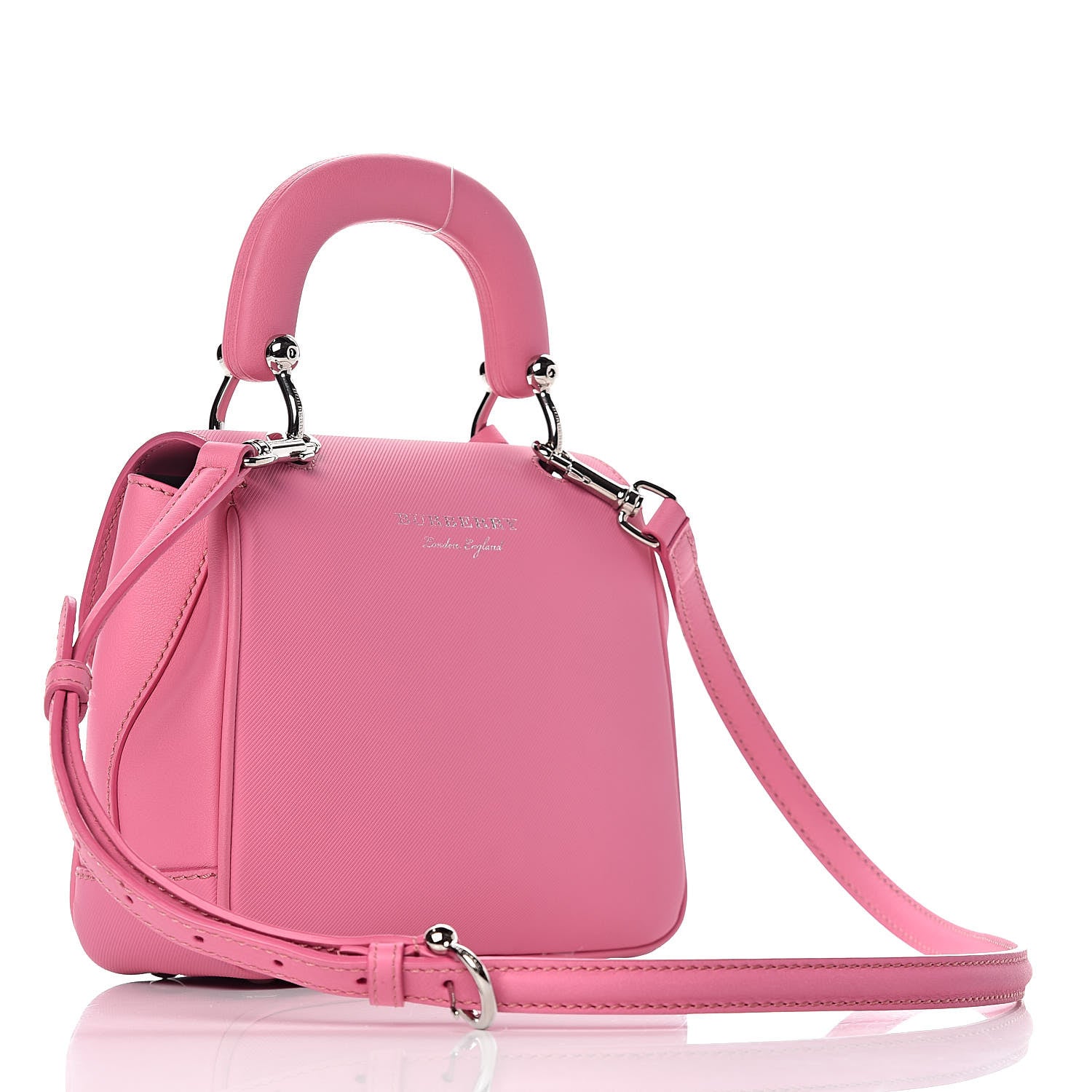 Burberry Trench Calfskin Small DK88 Top Handle Bag Rose Pink 3 of 20