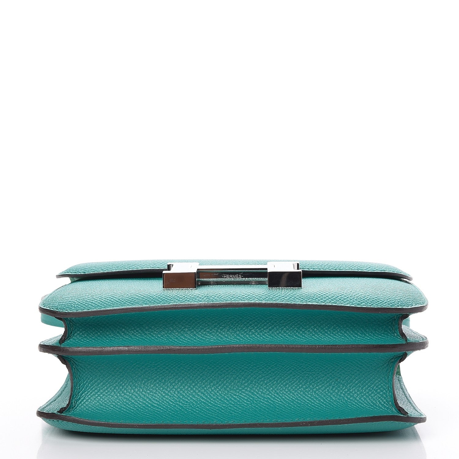Hermes Epsom Enamel Constance 18 Bleu Paon Menthe 6 of 17