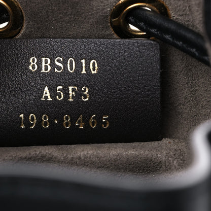Fendi Vitello Century F is Fendi Eyebrow Monster Eyes Embossed Mini Mon Tresor Bucket Bag Black 7 of 11