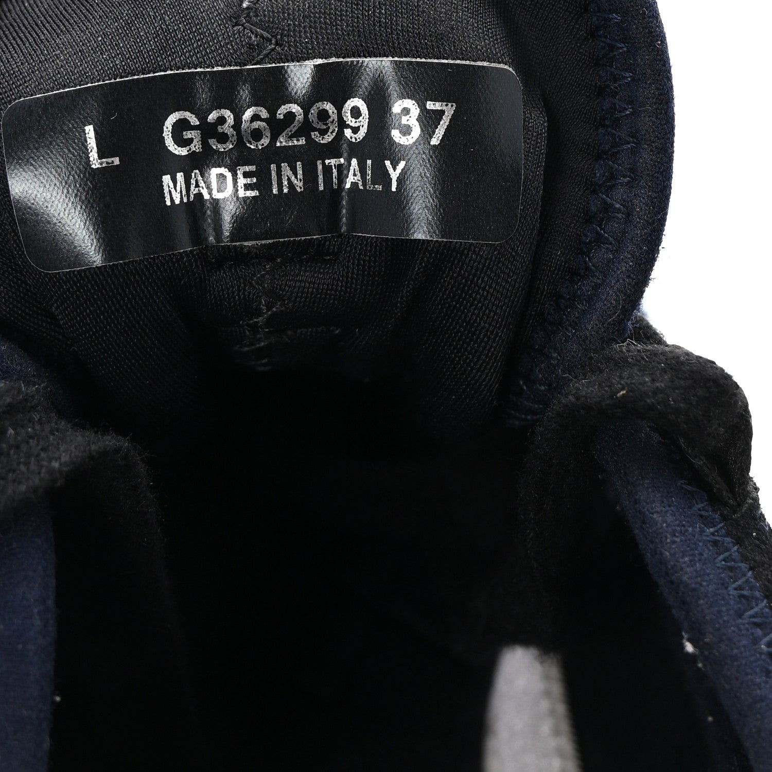 Chanel Suede Calfskin Velvet Grosgrain CC Sneakers 37 Navy Blue Black 9 of 10
