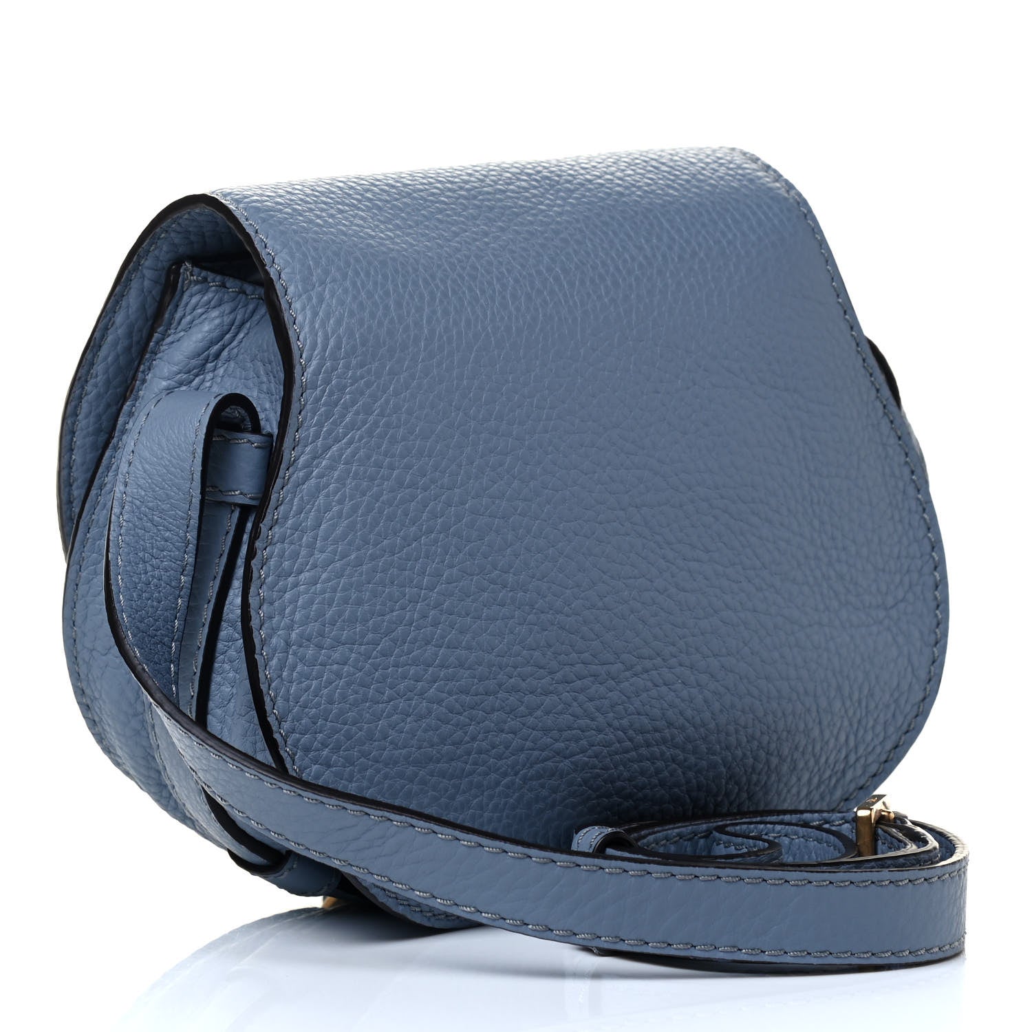 Chloe Calfskin Mini Marcie Round Crossbody Bag Faded Blue 2 of 4
