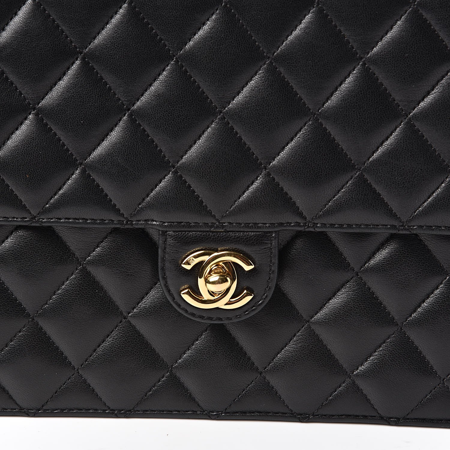 Chanel Lambskin Quilted Medium Single Flap Black 8 of 8