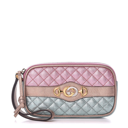 Gucci Laminated Nappa Trapuntata Zumi iPhone Case Rosa Lago Rame 1 of 9