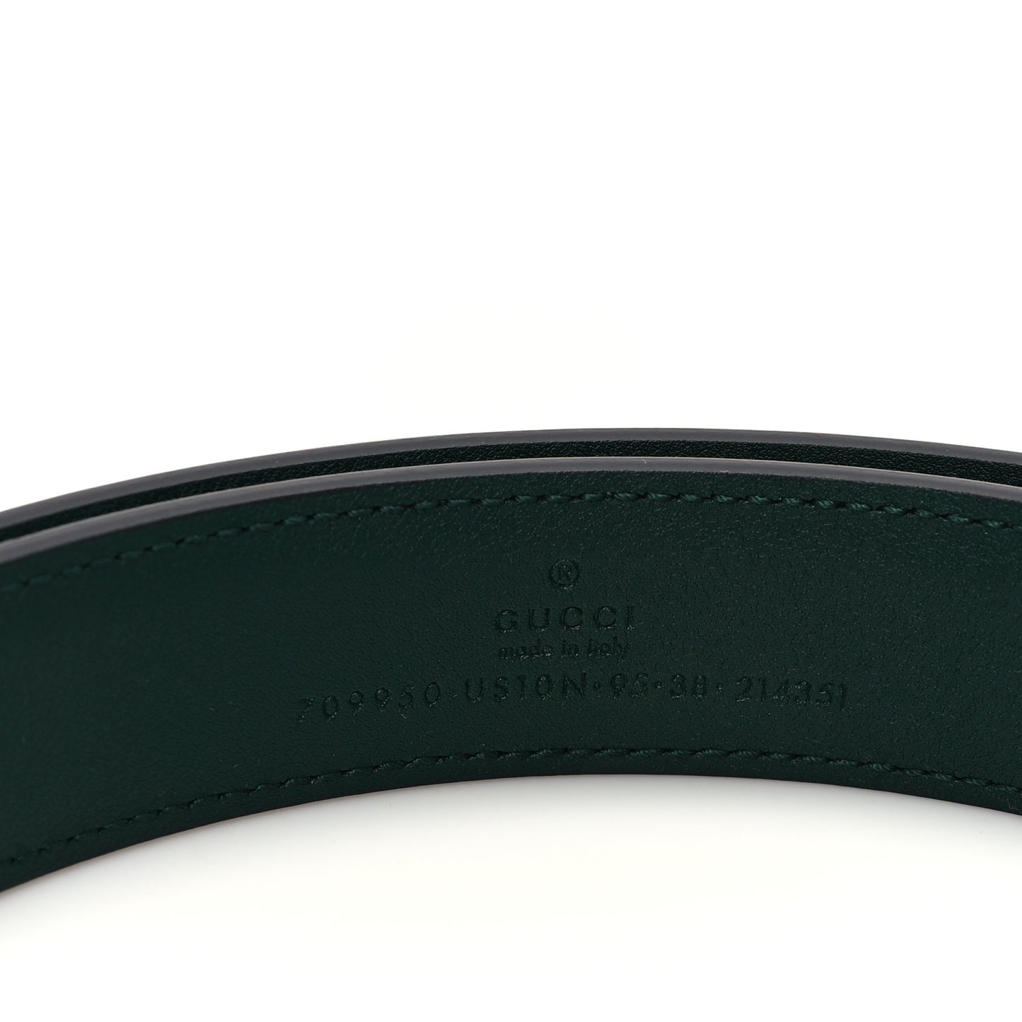 Ciny Lux Calfskin G Cube Memorable 25mm Belt 95 38 Vintage Green