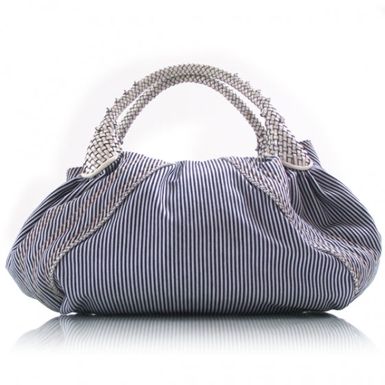 Fendi Denim Fur Striped Spy Blue 4 of 14