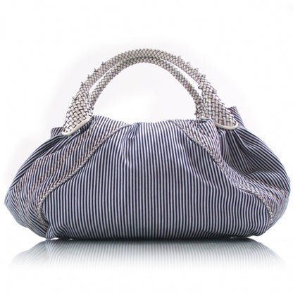 Fendi Denim Fur Striped Spy Blue 4 of 14